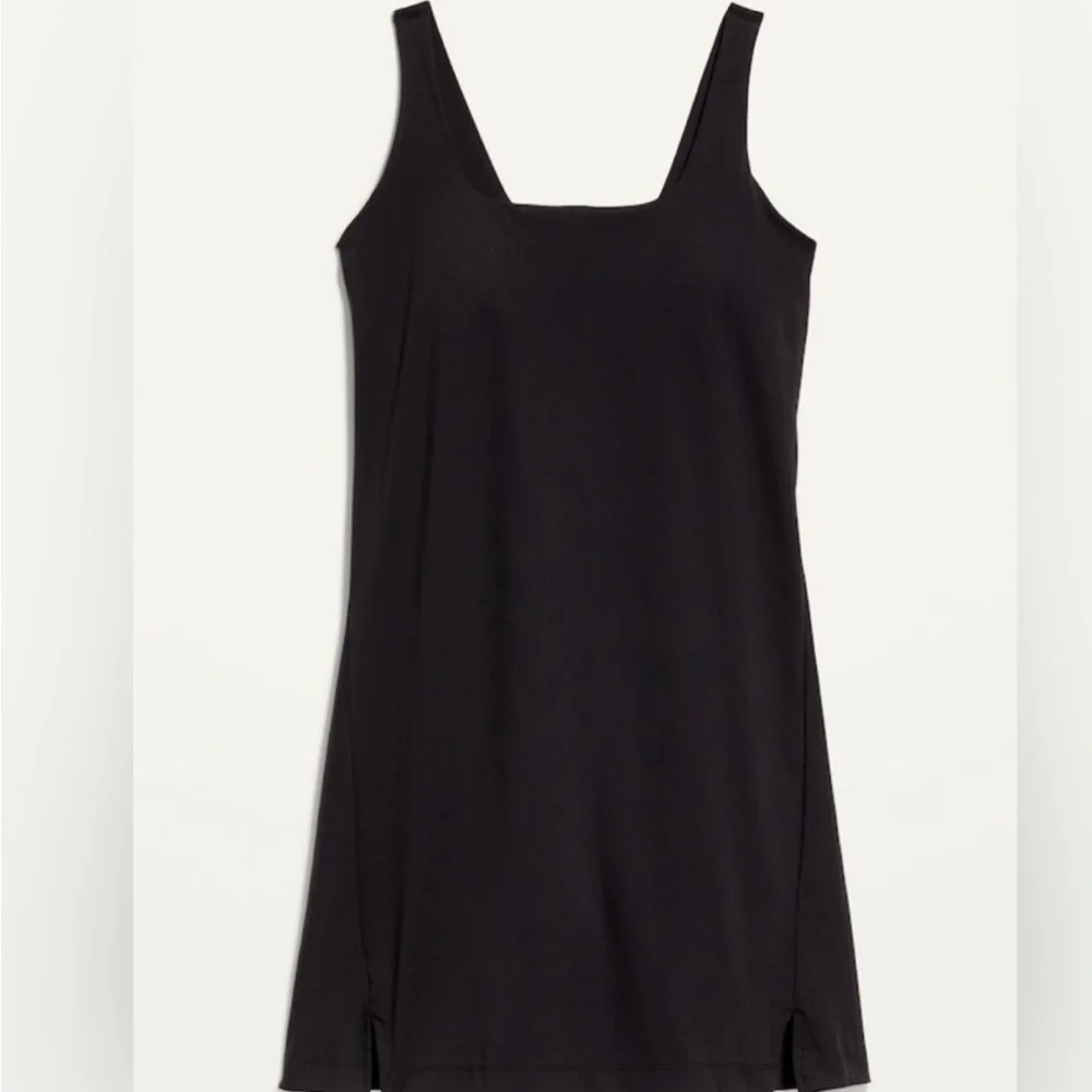 Old Navy Active PowerSoft Squareneck Black Exercise Dress - Picture 5 of 7